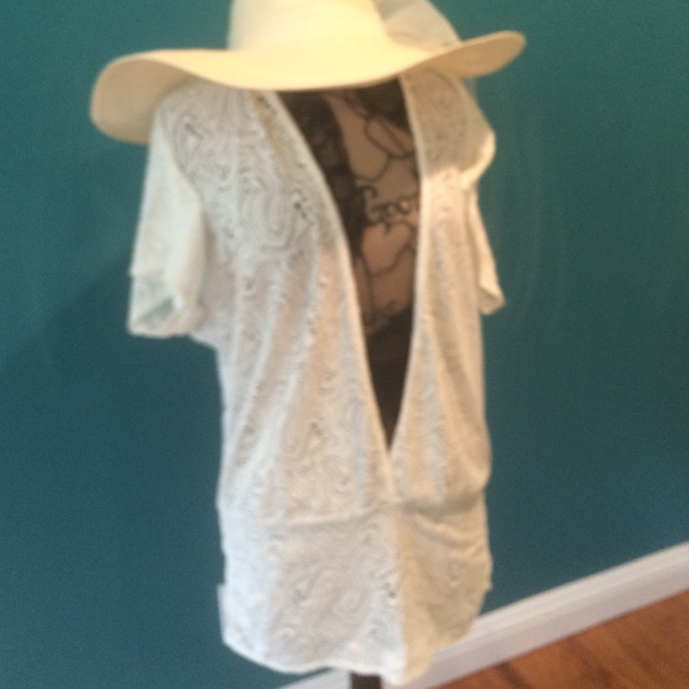 Trina Turk lace swim coverup
